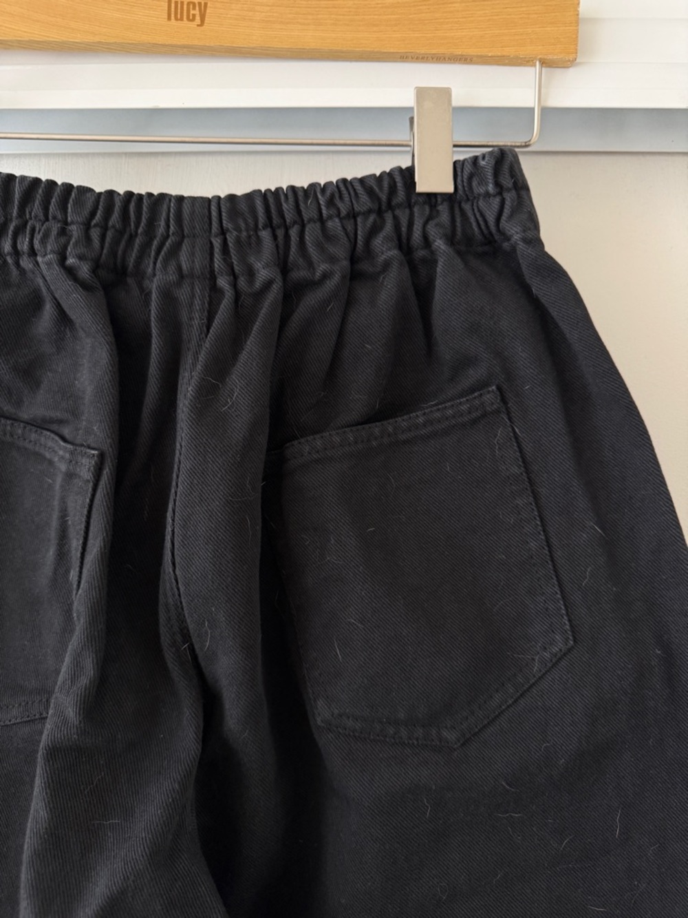 Monica Cordera Wide Leg Barrel Black Cotton Pants - Picture 4 of 6
